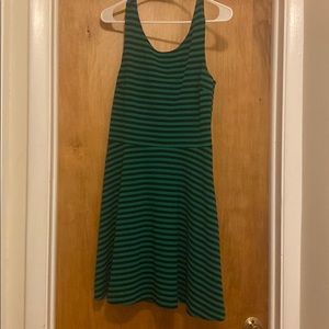 Green striped dress